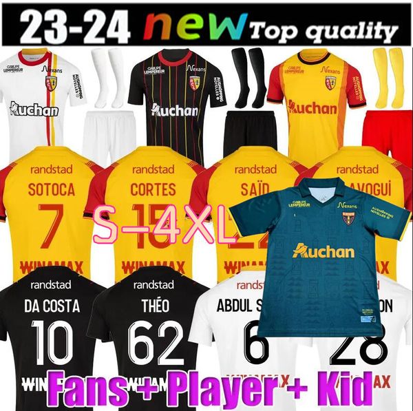 23 24 RC Lens casa lontano terza maglia maglie da calcio 2023 DA COSTA KAKUTA OPENDA 11 GANAGO SOTOCA FOFANA FORTES Maglie da calcio 2024 bambini BUKSA CABOT66