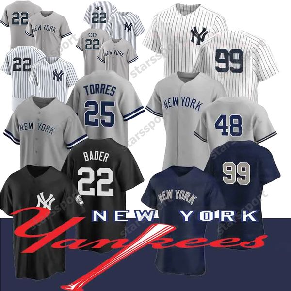 22 Juan Soto Yankees Aaron Judge 2023 Trikot Anthony Volpe Anthony Rizzo Giancarlo Stanton Gleyber Torres Jasson Dominguez Gerrit Cole Derek Jeter Grisham Baseball