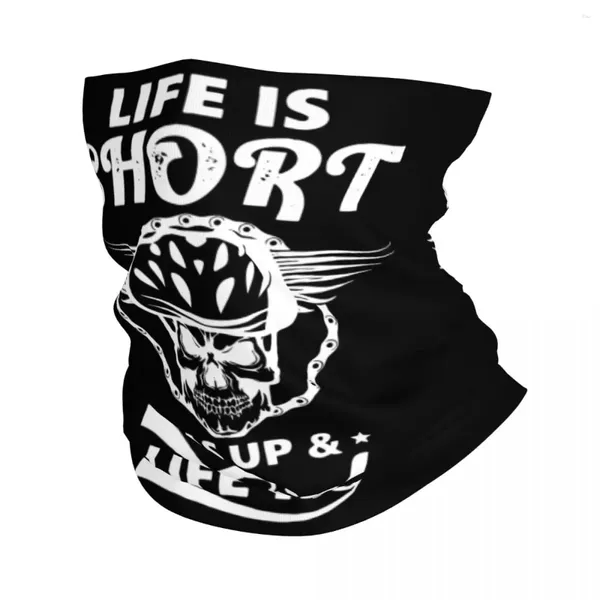 Schals Life Is Short Gas Up And Go Ride Bandana Halsmanschette Ready To Race Bitumen Bike Face Schal Multifunktionale Kopfbedeckung Radfahren