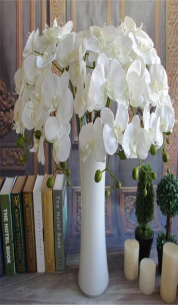 50 peças popular branco phalaenopsis borboleta orquídea flor 78cm3071quot comprimento 10 peças lote 7 cores artificiais para wedd9378373