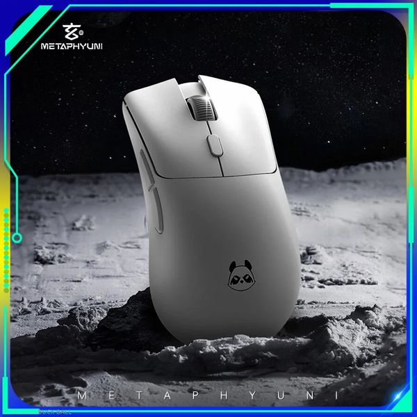 Mäuse Metaphyuni Metapanda01 Maus Tri-Mode-Maus Drahtlose Bluetooth Paw3395 Maus Leichte E-Sports-Ergonomie Gaming-PC-Mäuse Geschenk 231208