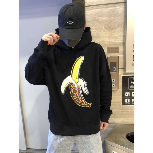 Erkek Hoodies Sweatshirts Tasarımcı Giyim Moda Sweatshirt Palmes Melekler Geri Mektup Banana Baskı Rahat Rahat Rahat Erkek Kadınlar Kadın Haddeleme Modeli Modeli Sweatshirt Lüks