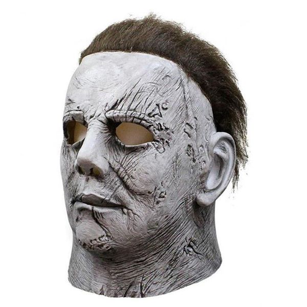Máscaras de festa RCtown Filme Halloween Horror II Nichael Myers Máscara Realista Adulto Látex Prop Cosplay Headgear Assustador Masquerade Toy221Y