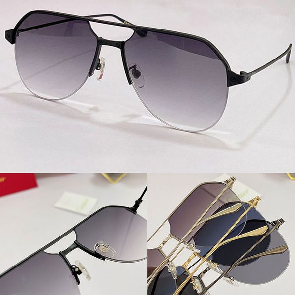 2023 Männer Markendesigner SANTOS DE Sonnenbrille Herren und Frauen Klassischer Pilotrahmen Schwarz Mode Sonnenbrillen UV400 mit Originalbox CT0229