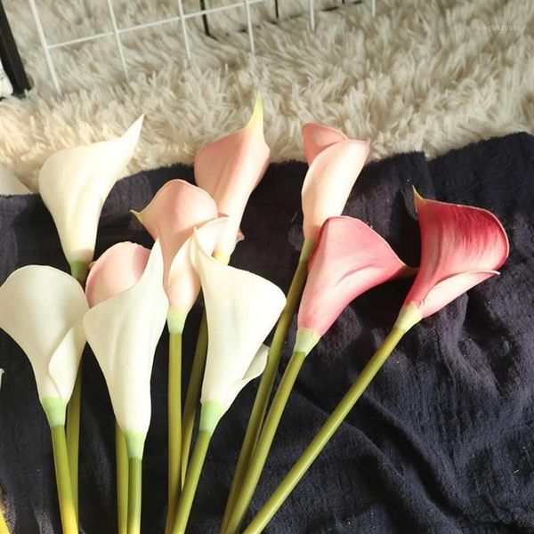 Flores falsas artificiais folha calla floral buquê de casamento festa decoração de casa hortênsias de seda decoração de flores baratas para casa 201912259