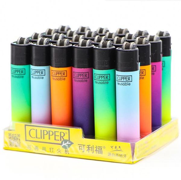 Neuester Clipper-Fackel-Feuerzeug aus Kunststoff, Schleifscheibe, Butan-Zigarettenpfeifenfeuerzeug, aufblasbar, kompakt, tragbar, winddicht, Raucherzubehör, kein Gas