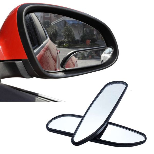 Novo 1 par espelho retrovisor do carro espelho convexo espelho de ponto cego ajustável lente grande angular espelho retrovisor do carro espelho auxiliar