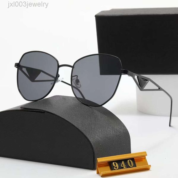 Designer Prda Pada Designer Neue Übersee-Sonnenbrillen für Herren und Damen, quadratisch, Ppdda-Dreieck, Straßenfoto-Sonnenbrille, klassische Reisemode, Brillenhandel, P940