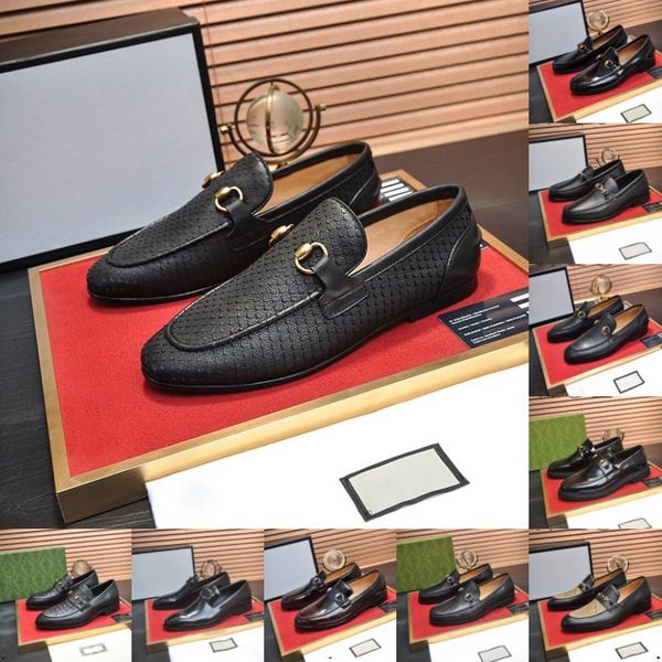 112model 2024 Mode Business Casual Echtes Leder Luxus Kleid Schuhe Handgemacht Party Hochzeit Tragen Männer Büro Designer Kleid Schuh Große Größe 38-46 Schwarze Loafer