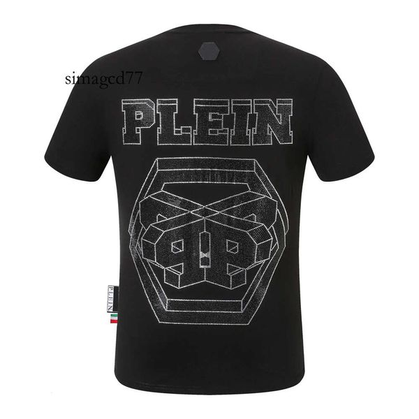 Plain Designer Philipps Designer Phillip BEAR PLEIN Pleins SHIRT T T-Shirt Herren Designer Herren T-Shirts Markenkleidung Strass PP Skulls Herren T-Shirt 194