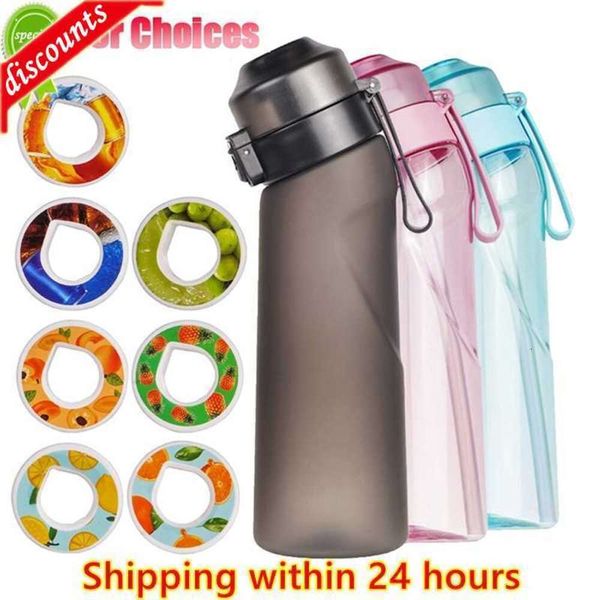 Upgrade 650 ml Kurzstil Wasserbecher Luftgeschmack Sportflasche geeignet für Outdoor Sport Fitness Mode Fruchtgeschmack Wasserflasche Duft hoch