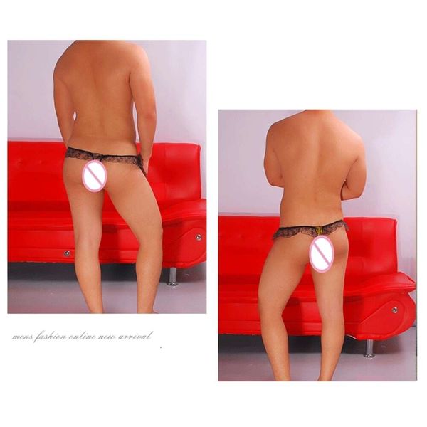 Hot Sexy Homosexuell Männer S Tangas Sissy Dessous Low Rise Rüschen Spitze Ausbuchtung Beutel Bikini G String Jockstraps