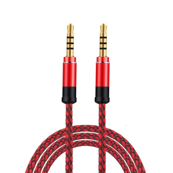 Nuovo cavo Aux universale da 1,5 M Jack da 3,5 mm Cavo audio Treccia in nylon da 3,5 mm Cavo AUX per auto Codice per cuffie per telefono MP3 Altoparlante per auricolare per auto