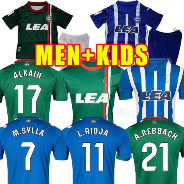 2023 2024 Deportivo Alaves maglie da calcio casa maglia blu 23 24 GUIDETTI DUARTE LUCAS LAGUARDIA R. SOBRINO Maglia uniforme da calcio UOMINI BAMBINI