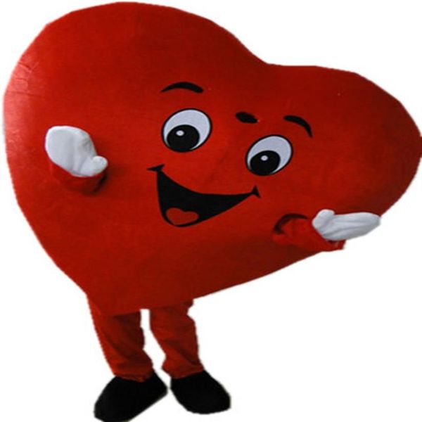 Costume da mascotte cuore rosso adulto Fancy Heart costume da mascotte festa di nozze Clothes267f