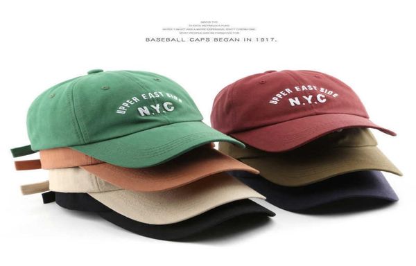 Top Caps Sleckton Pamuk Beyzbol Kapağı Kadınlar ve Erkekler Moda Mektupları NYC Şapkaları Yaz Vizörleri Güneş Kapağı Günlük Snapback Hat Unisex3956746