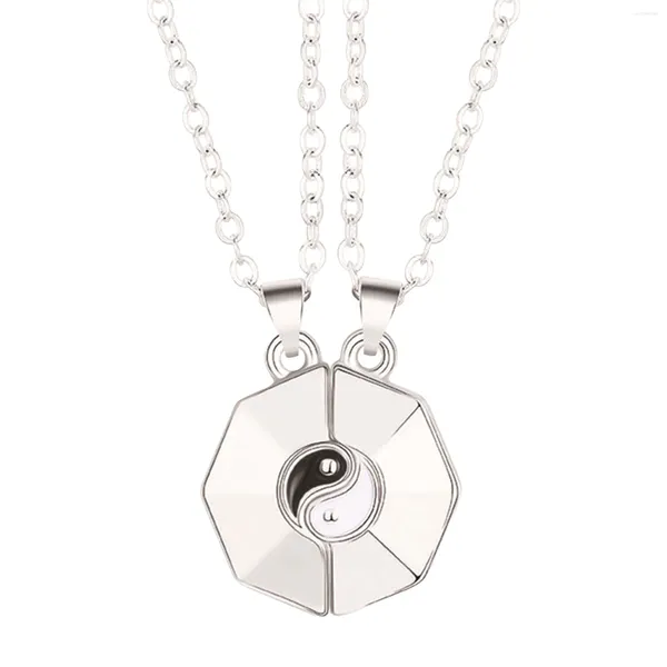 Ожерелья с подвесками, винтажное магнитное ожерелье для пар, ювелирное изделие-головоломка в стиле Инь-Янь, дизайн для друга, Friendship Express B88