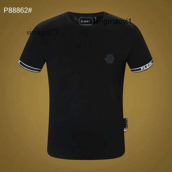 Designer de quadril camisa simples Phillip Mens Pleins Homens Plein T-shirt Designer Philipps T Crânio Designer de roupas de marca Strass Philipps Homens Camisetas Classe 639