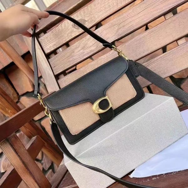 Çantalar Taddy El Çantası Tasarımcı Omuz Siyah Kadınlar için Coches Çanta Orijinal Deri Kadın Moda Crossbody Tabby Lady Cross Vücut Saati Çanta Debriyaj Çantası 979