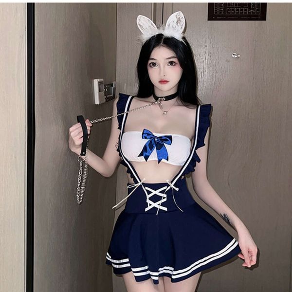 Kadınlar Seksi iç çamaşırı bayan cosplay babydoll elbise üniforma erotik rol oyun kostüm çifti oyun seksi