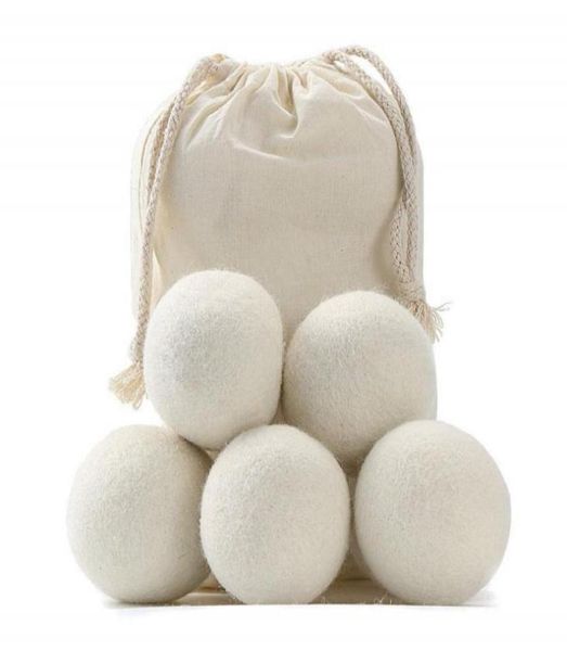 2019 New Wool Dryer Balls Ammorbidente premium riutilizzabile per tessuti naturali 275 pollici 7 cm Riduce l'elettricità statica aiuta ad asciugare i vestiti nella lavanderia Quicke2894683