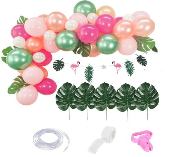 Flamingo Party Ballon Décoration De Mariage Jungle Ballon LUAU Baby Shower Fille Hawaïenne Décorations De Fête Adulte 1er Anniversaire T200105031673