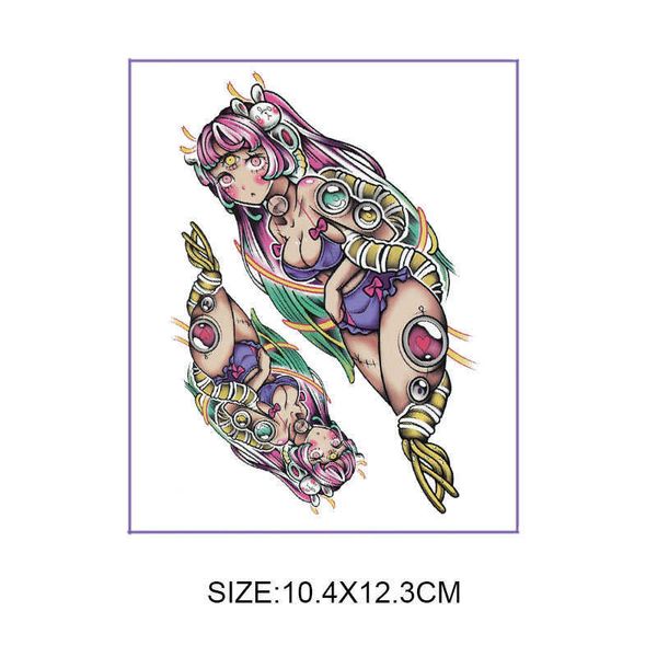Scuro carino morbido puro desiderio vento cartone animato coniglio ragazza fiocco adesivo tatuaggio personalizzato braccio fiore