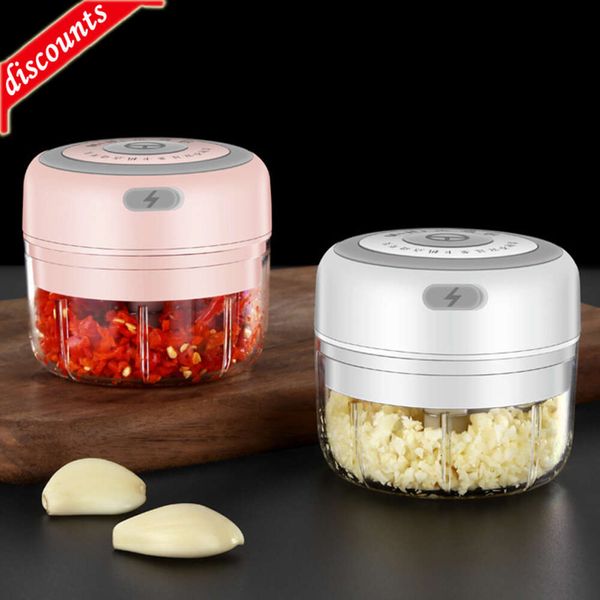 Atualizar portátil sem fio elétrico moedor de alho mini processador alimentos 100ml/250ml picador alho multifuncional carne chili misturador cozinha