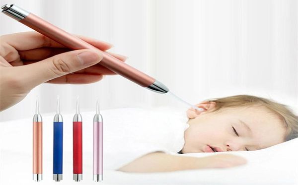 Torcia LED Earpick Baby Ear Cleaner Penlight Cucchiaio Pulizia Orecchie Curette Cucchiai luminosi con endoscopio5579561