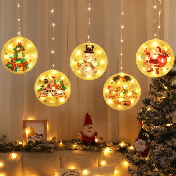 2021 Weihnachten LED dekorative Laterne Stern Licht für Home Raumaufteilung Ornamente Weihnachtsbaum Santa Claus Nachtlicht Weihnachten Pendan168e