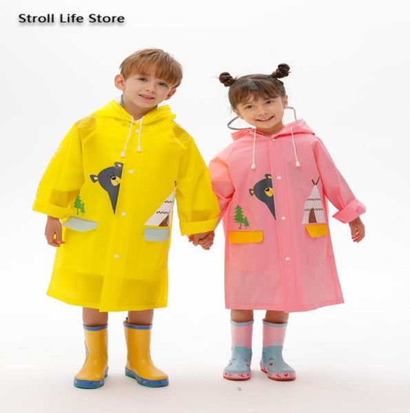 Children039s Langer Regenmantel Jungen und Mädchen Regenjacke Wasserdichter Kinder-Regenmantel Poncho Großer gelber Kunststoff Capa De Chuva Geschenk Id7184326