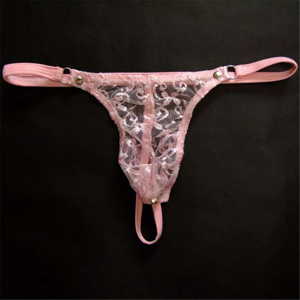 Sexy Spitze Tangas Männer Sissy Unterwäsche Transparent Männlich Bikini G Strings Nahtlose Lustige Tanga Für Mann Suspensorium Homosexuell