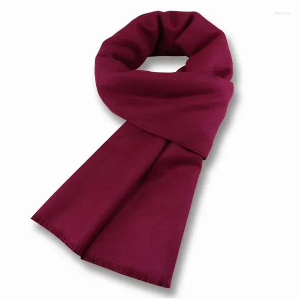 Schals Schal Frauen Winter Einfarbig Baumwolle Schwarz Rot Dicke Weiche Warme Wein Retro Geschenk Wrap Damen