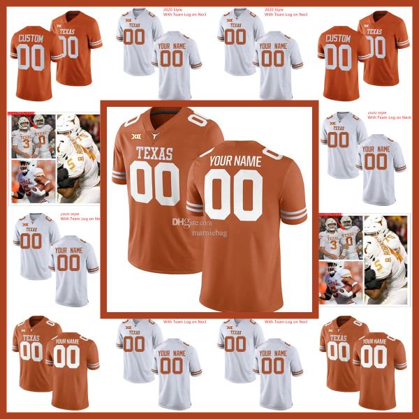 2023 Texas Longhorns College Football Trikot 11 Sam Ehlinger Ricky Williams Arch Manning Roschon Johnson Bijan Robinson Hudson Card Overshow