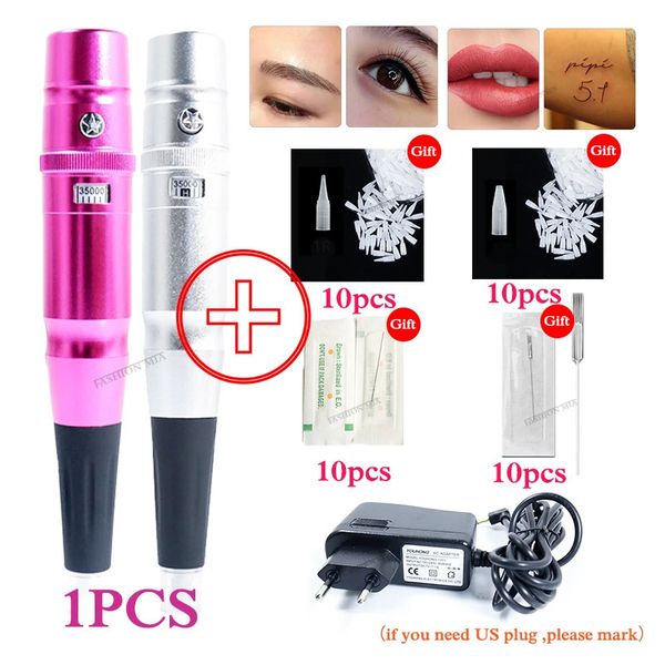 Tattoo Maschine Permanent Make-up Dermograph Augenbraue PMU Beauty Pen Kit Microblading für Stickerei Liner Shader 231208