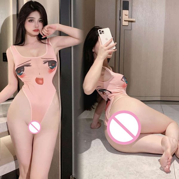 Frauen Nette Cartoon Animation Enge Dessous Kleidung Mode Weibliche Einteilige Elastische Body Anzug Damen Erotische Strand Tragen sexy