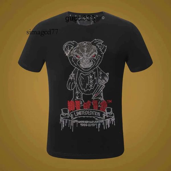 T-shirt do desenhista do partido Philipps Pleins designer Plain Men Pp T-shirt Plein Preto Phillip Philipps Crânios de manga curta Mens Tees Pp Killer Style Tedd 624