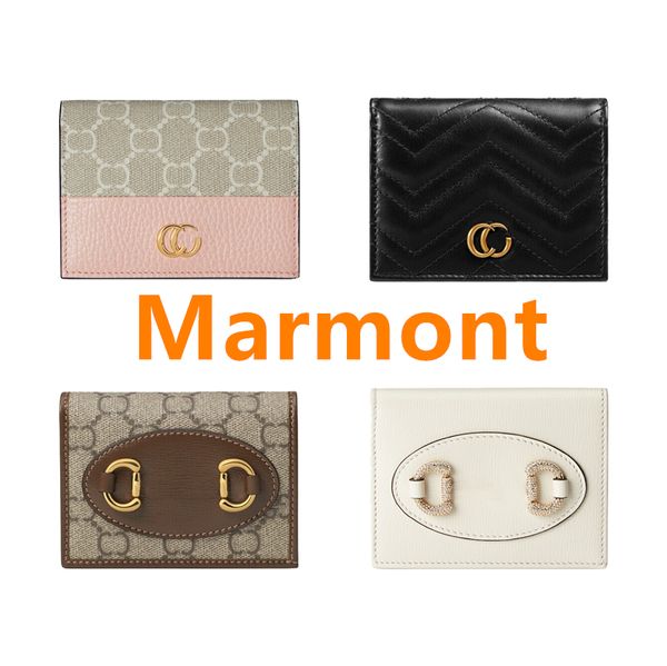 Titulares de passaporte Marmont Key Wallets Luxury Designer Titulares de cartões Mulheres Mens Vintage Pulseiras de Couro Moeda Bolsa Chave Bolsa Bolso Organizador Chaveiro Caso de Cartão