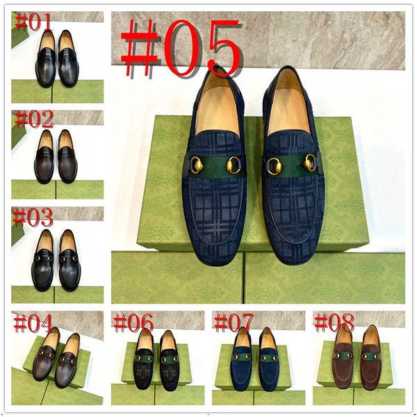 27Model 2024 Moda a punta Uomo Scarpe eleganti di lusso Plus Size 46 Nappa Design Party Uomo Scarpe dorate Comode senza pizzo Mocassini in pelle da uomo