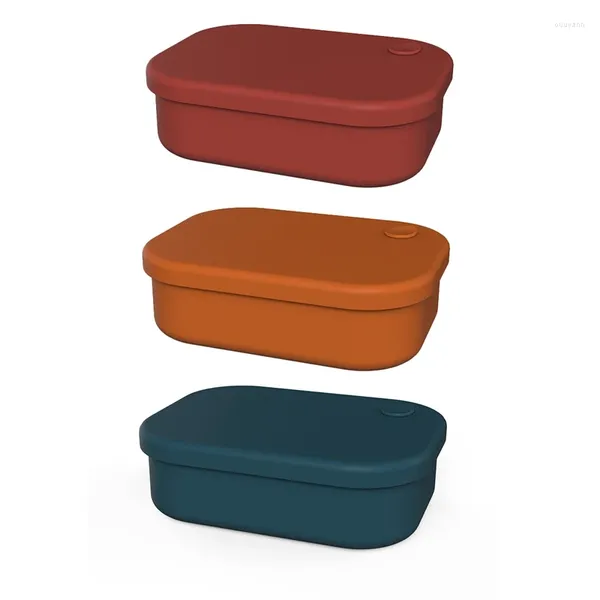 Geschirr Bento Box Lagerung Auslaufsicher Snack Container Silikon Halter Mikrowelle Heizung Lunchbox Für Kind Erwachsene