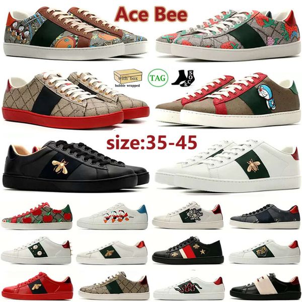 Zapatos casuales Bee Ace zapatillas de deporte bajo zapato para mujer con caja entrenadores deportivos diseñador tigre bordado negro blanco verde rayas caminando mujeres hermoso zapato YI116