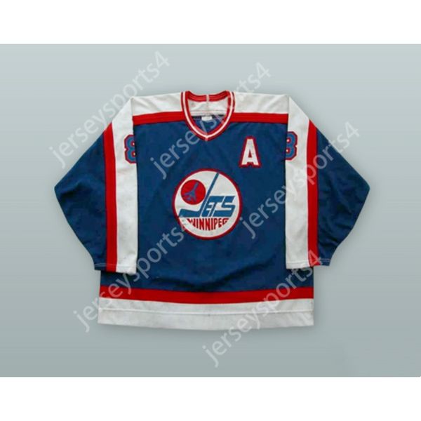 Özel Randy Carlyle 8 Winnipeg Jets Hokey Jersey Yeni Top Dikişli S-M-L-M-L-XL-XXL-3XL-4XL-5XL-6XL