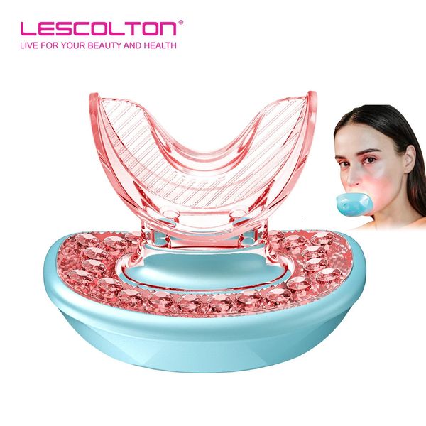 Gesichtsmassagegerät LESCOLTON Lip Plumper Device Enhancer Fuller Lips LED-Lichttherapie Silikonpflegewerkzeuge für Frauen Wiederaufladbar 231208