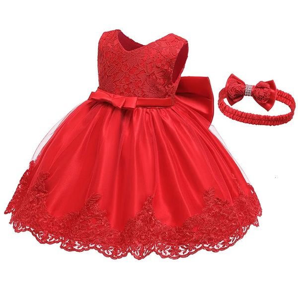 Abiti per ragazze Bambino Bambino Pizzo Bambini Fiore Elegante Matrimonio Principessa Festa Tutu Abito Bambini Compleanno Battesimo Abbigliamento formale 231208