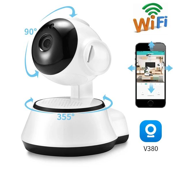 Dome Kameralar V380 Pro IP Kamera HD Bulut Akıllı Ev Kablosuz Akıllı Otomatik İzleme İnsan Gözetim Kamerası CCTV Ağı WiFi Kamera 231208