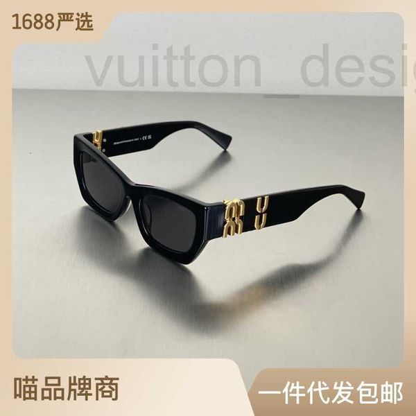 Óculos de sol marcas de designer para mulheres Miumius Oval Mui Luxury Top Ladies Boutique 1 Highend Melhor Versão Óculos Acetato Quadro Squared Eyewear 8t