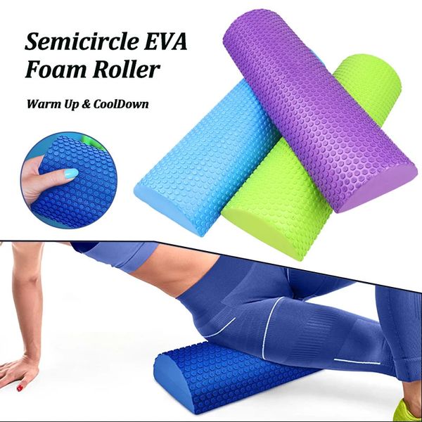 Blocchi yoga Mezzo giro Blocco yoga Rullo in schiuma EVA Cuscino per l'equilibrio Yoga Pilates Massaggio Attrezzature per il fitness per il ripristino muscolare Terapia fisica 231208