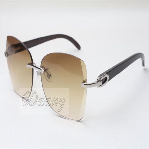 Hersteller, die personalisierte Sonnenbrillen zum Beschneiden verkaufen 8100905 Hochwertige Modesonnenbrillen Schwarze Büffelhornbrillen Größe 58-272J