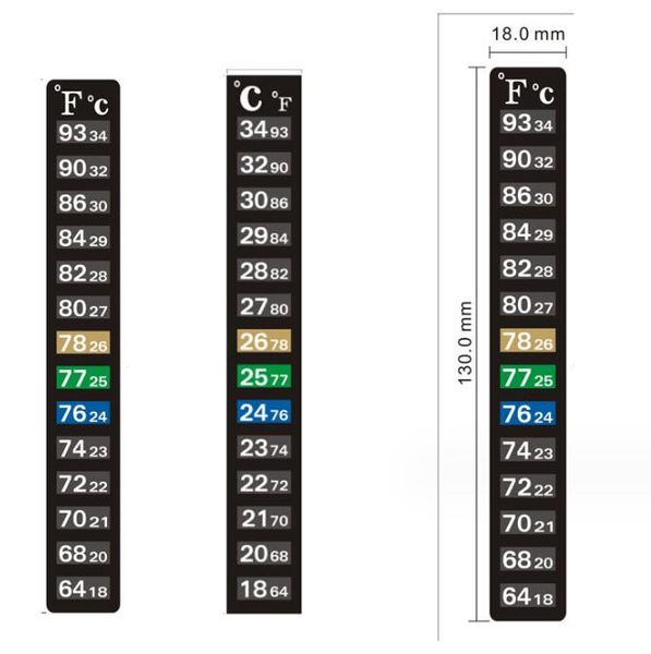 Großhandel Brewcraft Streifenthermometer Instrumente Carboy Fermenter Homebrew Biertank Temperaturaufkleber Selbstklebende klebrige Skala Aquariumfische