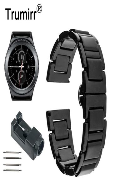20 мм керамический ремешок для часов для Samsung Gear S2 Classic R732 R735 Galaxy Watch 42 мм Active 40 мм Gear Sport Band Браслет T2946879